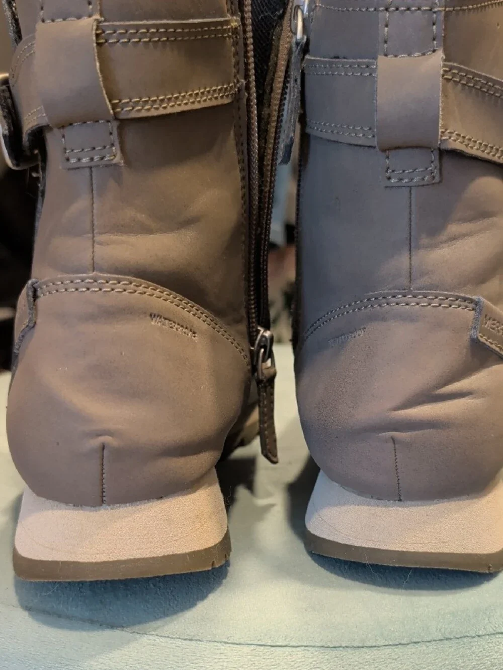 Merrell Gray Buckle Ankle Boots